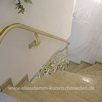 Treppengelaender schmiedeeisen Messing